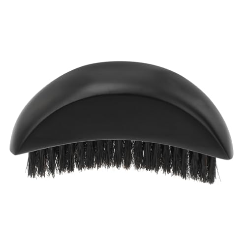 Veemoon Männer Bartbürste aus Buchenholz mit Weichen Schweineborsten Ergonomisch Gebogen Handheld Bartpflege tool für Präzise Bart Gesichtsreinigung Geschenk zu Valentinstag und Vatertag von Veemoon