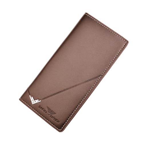 Veemoon Man Wallet Große Kapazität Lange Aufbewahrung Leder Geldbörse Für Geld Münzen Und Bilder Hellkaffee von Veemoon