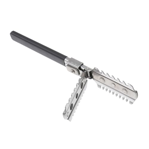 Veemoon Manueller Rasiermesser-halter Aus Edelstahl Für Herren Doppelseitiger Rasierkamm-rack Mit Rutschfester Griff Für Friseure Und Hairstylisten von Veemoon