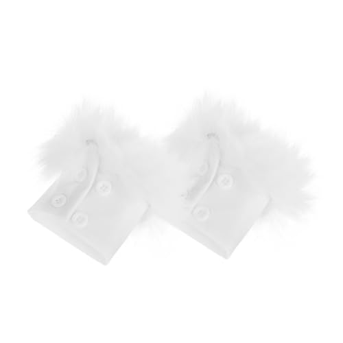 Veemoon 1paar Faux-fur Armstulpen Für Damen Flauschige Warme Handgelenk-cuffs Für Herbst Und Winter Und Accessoires Kunstfell Als Modisches Layering von Veemoon