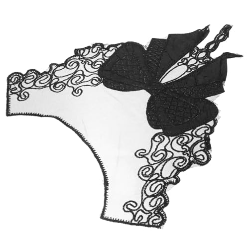 Veemoon Mehrzweck falscher Kragen Kunstkragen Fälschung Spitze Bluse gefälscht falsches Halsband gefälschter Kragen für Mädchen abnehmbarer Blusenkragen Polyestergarn Black von Veemoon