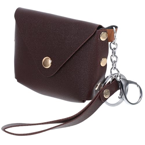 Veemoon Mini Geldbörse Damen Mit Schlüsselanhänger Und Krokodilverschluss Pu-Leder Münzfach Tragbare Kleingeldbörse Für Frauen Süßer Bag Charm Und Schlüsselhalter von Veemoon