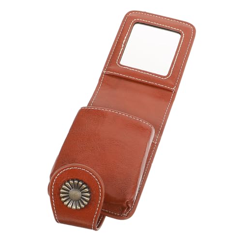 Veemoon Kleiner Lippenstifthalter mit Spiegel Tragbare Kosmetiktasche für Damen Lippenstiftetui in Kompakter Größe Handtaschen Essential für Unterwegs für Reisen und Festivals von Veemoon
