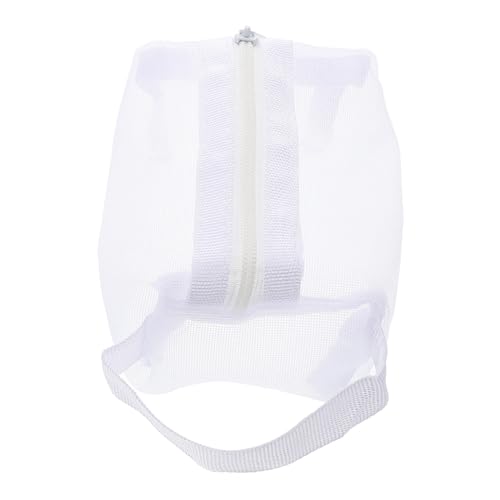 Veemoon Mini Mesh Kosmetiktasche mit Reißverschluss Aufbewahrung für Lippenstift Pinsel Eleganter Reise Organizer für Damen Atmungsaktives Design Weiß Vielseitig von Veemoon