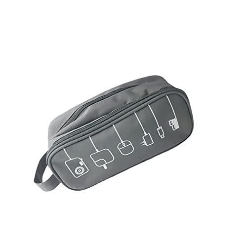 Veemoon Multifunktionale Digitale Zubehörtasche für Kabel Zubehör Graue Reißverschluss Aufbewahrungstasche für Zuhause Reisen Tragbar Langlebig Organizer von Veemoon