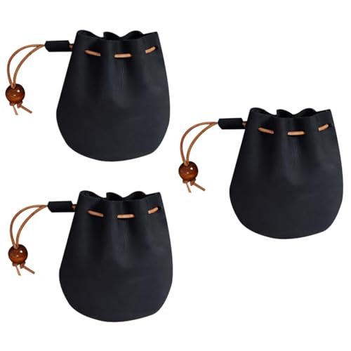 Veemoon 3stücke Mini Aufbewahrungstasche Vintage Münzbeutel Multifunktionale Schlüsselbörse Schwarz Kleiner Geldbeutel Für Münzen Schlüssel Und Karten Für Alltag Und von Veemoon