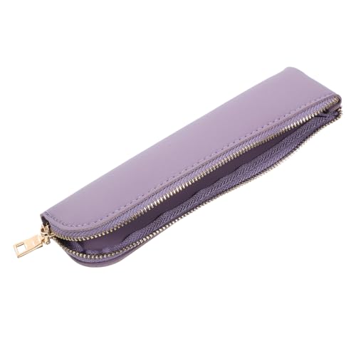 Veemoon Multifunktionales Federmäppchen aus PU Leder mit Reißverschluss Geräumiger Stiftehalter für Schule und Büro Klassische Einfarbige Schreibwaren Tasche Tragbar und Vielseitig für von Veemoon