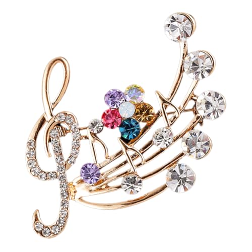 Veemoon Musiknotenbrosche Mit Strasssteinen Legierungsmaterial Auffällige Dekoration Für Jacken Mäntel Rucksäcke Hüte Geeignet Für Weihnachten Bankette Hochzeiten Partys Und Geschenke von Veemoon