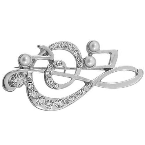 Veemoon Musiknotenbrosche Musikstift vier Ansteckblume Rucksack-Pin-Ästhetik Armbänder abstecknadeln weihnachtsbrosche herren jacken damen Mantelnadel Stellnadel Legierung Silver von Veemoon