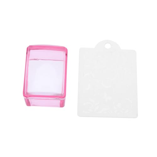 Veemoon Nagel Stempel Set Transparent Roter Silikon Stamper mit Schaber für DIY Maniküre Nail Art Stamping Kit Elastisch Langlebig Natürlicher Look von Veemoon