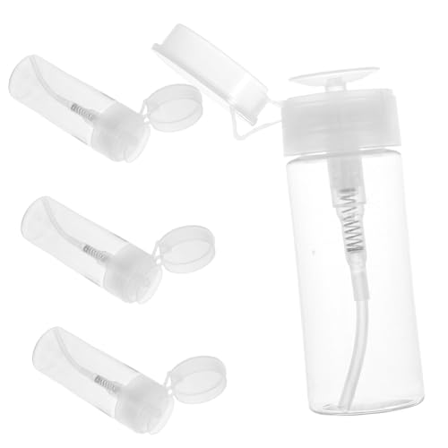 Veemoon Nagellackentferner Pumpflasche Transparent Langlebiger Pressspender mit Langem Saugrohr Öffnung für Einfaches Nachfüllen Wiederverwendbar für Nagellack Lotion Make Up Entferner von Veemoon