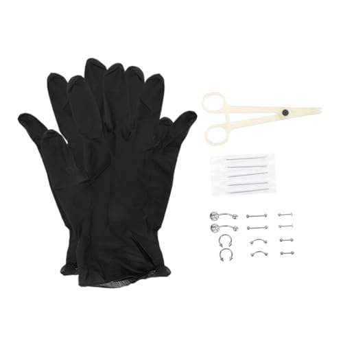 Veemoon Nasenpiercing Teilig mit Körperschmuck und Piercing Werkzeug Hypoallergen Vielseitig für Ohr und Nase Modisch für Damen und Herren als von Veemoon