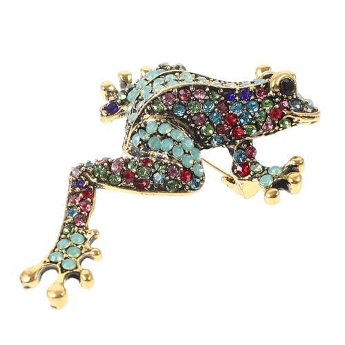 Veemoon Frosch Brosche Metall Brosche für Kleidung und Rucksack Kreative Anstecknadel Wiederverwendbare Sicherheitsbrosche für Damen Dekorative Nadel für Jacken Pullover und Hüte von Veemoon