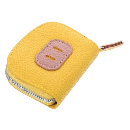 Veemoon Kleiner Piggy Geldbeutel Für Frauen Süßes Tierdesign Langlebiges Pu-material Mehrere Kartenfächer Für Tägliche Nutzung Und Kartenorganisation Gelb von Veemoon