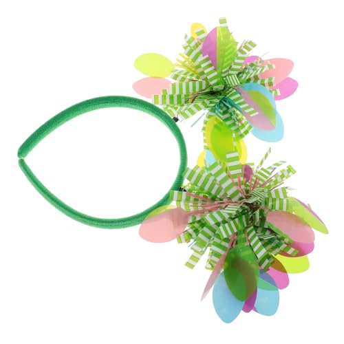 Veemoon Karnevalshaarband Festliches Stirnband Bommel-stirnband Für Festlichkeiten Haarreifen Für Kostüme Gestreifte Bommel-kopfbedeckung Haarreifen Für Ostern von Veemoon