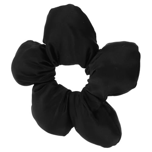 Veemoon Oversized Blüten Haargummi Elastisch Stark Haltbar Damen Haarschmuck für Dickes Haar Ponytail und Dutt Modisches Haaraccessoire Urlaubsstil Schwarz von Veemoon