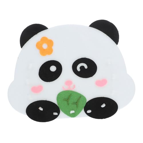 Veemoon Panda-Stifthalter Haifischmäppchen Federmäppchen Digitale Stickpatches Bleistiftbeutel süß Bleistiftbeutel-Ästhetik Stickzustand DIY -Bleistifthalter Panda-Patch gefühlt Weiß von Veemoon
