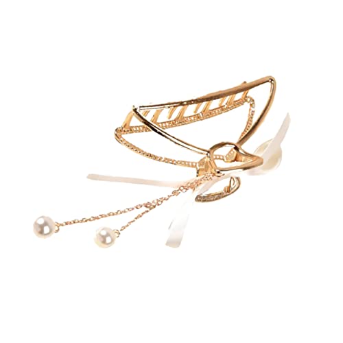 Veemoon Perlen Quasten Haarklammer Haarklammer Damen Modischer Haarschmuck Haarspange mit Perlen und Quasten Sanfte Oberfläche Eleganter Haarschmuck für Damen Modisches Accessoire für von Veemoon