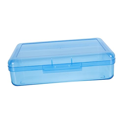 Veemoon Plastikbox Federmäppchen mit Praktischem Verschlussdeckel Stapelbarer Kunststoff Stiftebehälter Robustes Pencil Case für Schüler Leichte und Langlebige Schreibwarenbox für Schule von Veemoon