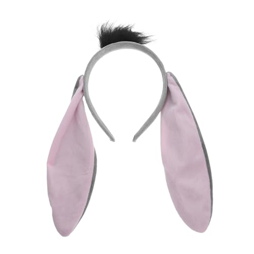 Veemoon Plüsch Eselohren Stirnband Elastisch Verstellbar Weiches Tierohren Haarband Für Erwachsene Halloween Party Kostüm Cosplay Bühne Zubehör von Veemoon