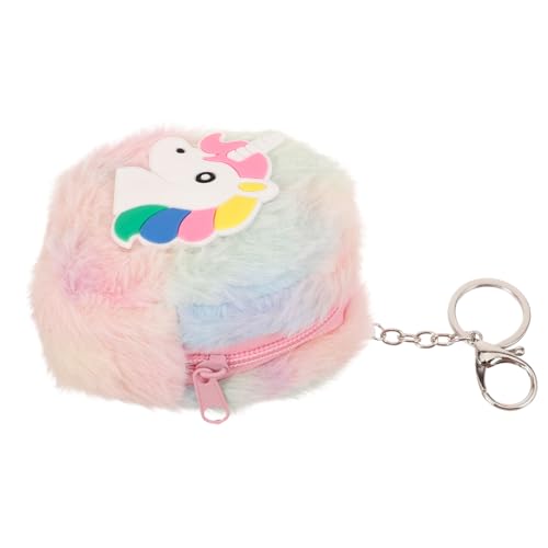 Veemoon Schlüsselanhänger Geldbörse Für Damen Plüsch-münzbeutel Mit Reißverschluss Kompakte Handtasche Für Kleingeld Multifunktionale Aufbewahrung Für Schlüssel Und Mehr von Veemoon