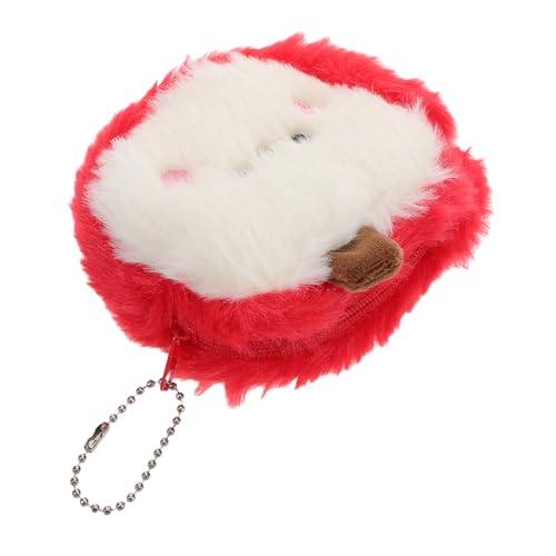 Veemoon Apfel-förmiger Geldbeutel Plüsch Süßes Frucht-Design Münzbeutel Für Mädchen Und Mädchen Praktischer Organizer Für Münzen Lippenstifte Und Kabel von Veemoon