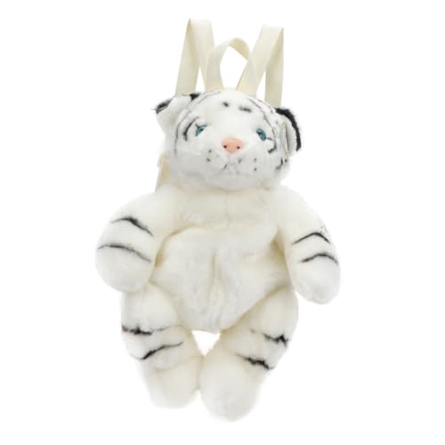 Veemoon Plüschrucksack Für Junge Mädchen Mit Cartoon-Motiv Tiger-Design Ausreichend Stauraum Für Täglichen Bedarf Als Puppe Oder Rucksack Tragbar von Veemoon