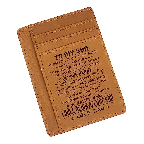 Veemoon RFID Kartenhalter Ultra Kartenetui für Kreditkarten Id Buskarten Leicht Tragbar Datenklau Reisen Hellbraun von Veemoon