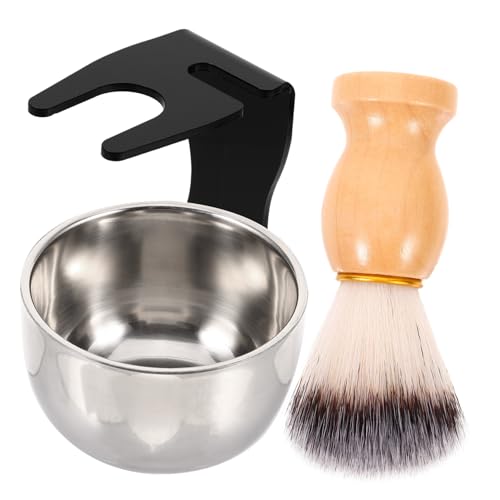 Veemoon Rasierset Für Herren Edelstahl Halter Rasierpinsel Schale Und Pflegewerkzeuge Für Perfektes Rasiererlebnis Haltbarer Und Effektiver Rasierschaum von Veemoon