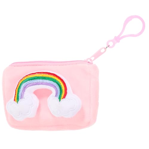 Veemoon Regenbogen Plüsch Münzgeldbörse Schlüsselanhänger Für Mädchen Stylish Weiches Design Langlebig Für Taschen Handys Und Einkäufe Perfektes von Veemoon