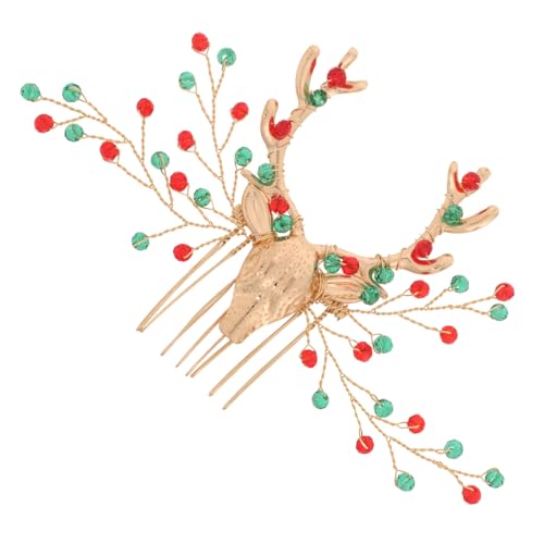 Veemoon Rehgeweih Haarreif für Weihnachten Robustes Haarschmuck Kunststeinen für Festliche Anlässe und Vielseitige Stylings für Frauen und Mädchen von Veemoon