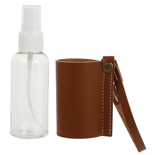 Veemoon Reise Flasche mit Pu leder Schlüsselanhänger Halter Tragbare Nachfüllbare Behälter für Männer und Frauen Alltag Zubehör von Veemoon