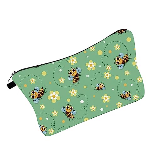 Veemoon Reisekosmetiktasche für Damen Tragbare Kulturtasche mit Bienenmuster Organizer für Make Up und Toilettenartikel Transparent für Reisen und Alltag Veemoon Reisekosmetiktasche für Damen Tragbare Kulturtasche mit Bienenmuster Organizer für Make Up und Toilettenartikel Transparent für Reisen und Alltag von Veemoon