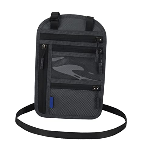 Veemoon Multifunktionale Reisepasshülle Mit RFID Schutz Brustbeutel Für Herren Reisebrieftasche Für Dokumente Halsschlitz Für Ausweis Wasserfest Und Diebstahlsicher Für Unterwegs von Veemoon