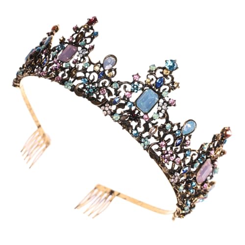 Veemoon Retro Braut Tiara mit Glänzenden Kristallsteinen Leichtes Langlebiges Stirnband für Hochzeit Party und Festliche Dekoration Komfortabel und Einfach zu Tragen von Veemoon