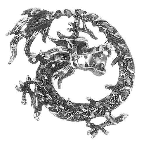 Veemoon Retro Dragon Brooch Extravaganter Anstecker für Kleidung Vintage Lapel Pin im Chinesischen Drachenstil für Formelle Anlässe oder für Männer Veemoon Retro Dragon Brooch Extravaganter Anstecker für Kleidung Vintage Lapel Pin im Chinesischen Drachenstil für Formelle Anlässe oder für Männer von Veemoon
