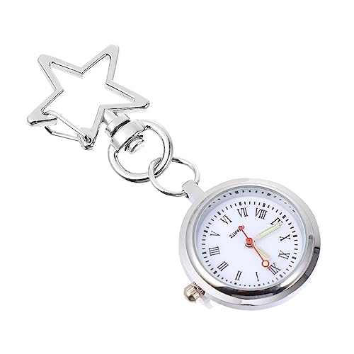 Veemoon Retro -Frauenwache Quarz Tasche Damen hinterleuchtet zierlich Uhren für Krankenpflegestudenten Krankenpflegeuhren Frauenuhren hängende Uhr Metall Silver von Veemoon