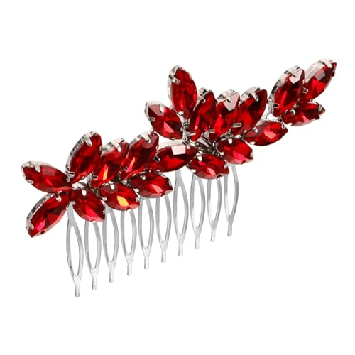 Veemoon Rhinestone Haarkamm für Hochzeit Eleganter Brautschmuck mit Farbigen Strasssteinen Vielseitiger Haar Accessoire für Braut und Brautjungfern Einfacher für Stilvolle von Veemoon