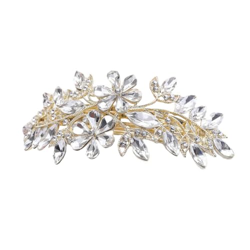 Veemoon Rhinestone Haarnadeln Mit Blumen Design Elegante Haarklammer Für Frauen Für Hochzeiten Partys Festliche Anlässe Strass Haarschmuck Für Den Alltag Und Besondere Events von Veemoon