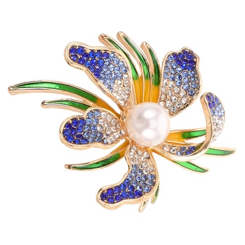 Veemoon Rhinestone Orchideenblume Brosche mit Kunstperlen Anstecknadel für Kleider und Cardigans Vielseitig Einsetzbar Perfektes Accessoire für Formelle und Lässige Anlässe Veemoon Rhinestone Orchideenblume Brosche mit Kunstperlen Anstecknadel für Kleider und Cardigans Vielseitig Einsetzbar Perfektes Accessoire für Formelle und Lässige Anlässe von Veemoon