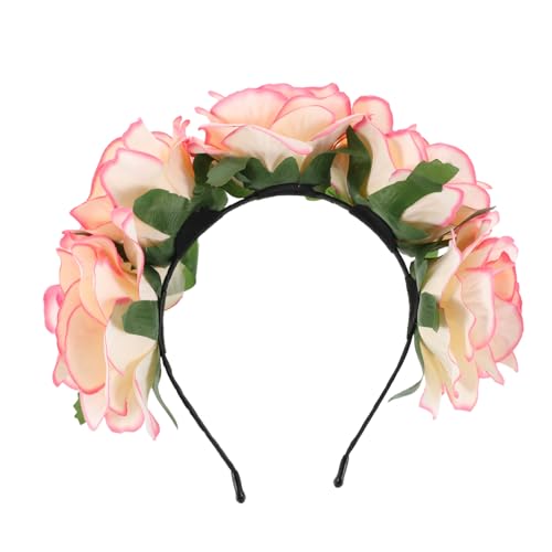 Veemoon Blumen Stirnband Für Mädchen Hochzeit Braut Stirnbandkranz Blumen Stirnband Haar Schmuck Für Boho Hochzeit Kopfschmuck Für Feiertagsparty Blumenkranz Der Braut von Veemoon