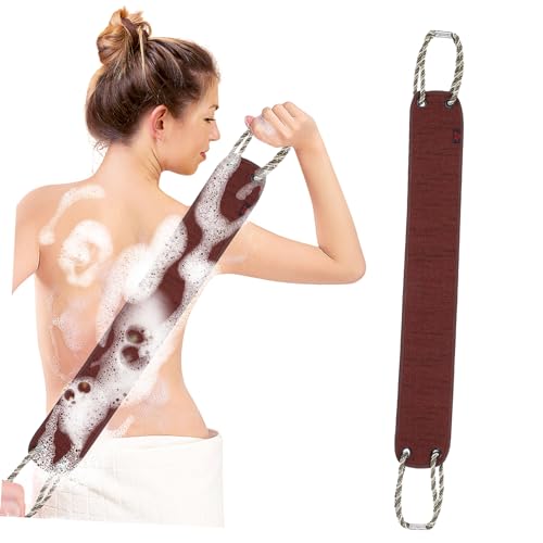 Veemoon Rückenpeeling Handtuch Doppelseitiger Rückenwaschgurt für Männer und Effektiver Peeling Rückenreiniger aus Speziellem Material Vielseitig Einsetzbar und Langlebig von Veemoon