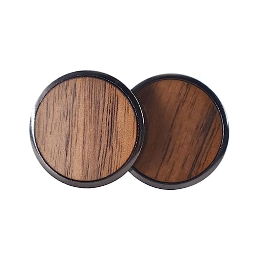 Veemoon Runde Manschettenknöpfe aus Echtem Holz Langlebig und Fein Poliert Stilvolle Hemdknöpfe für Herren Geeignet für Business Dinner und Besondere Anlässe Hochwertige Cufflinks von Veemoon