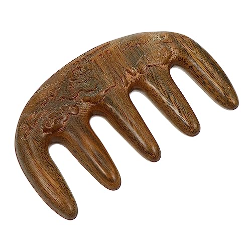 Veemoon Sandelholz Massagekamm Holz Haarkamm mit Breiten Zähnen für Kopfmassage und Haarstyling Leicht und Kompakt Strapazierfähig Praktische Kopfhautmassage für Damen und Herren von Veemoon