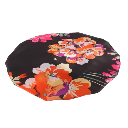 Veemoon Satin Bonnet für Damen Seidenhaube mit Elastischem Band Weich und Bequem zum Schlafen Baden und Zuhause Bedruckt für Haarschutz und Pflege von Veemoon