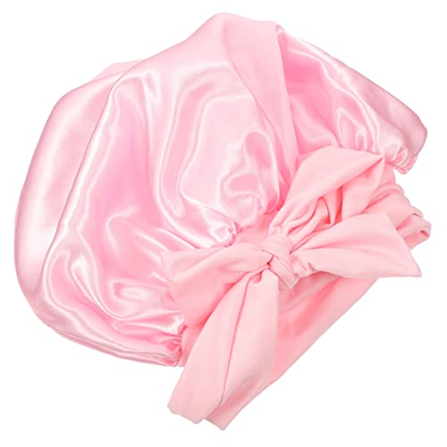 Veemoon Satin Schlafhaube für Damen Verstellbare Kappe mit Breitem Rand zum Schlafen Waschen für Tragbar und Komfortabel von Veemoon