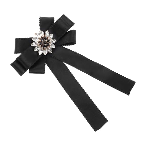 Veemoon Schleifenbrosche für Damen Anstecknadel mit Funkelnden Strasssteinen Große Schleife für Kleider Blusen Stilvolles Accessoire Klassischer von Veemoon