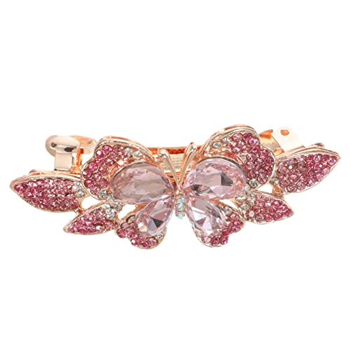 Veemoon Schmetterlings-haarspange Mit Strass Für Damen Hochzeits-haarspange Aus Metall Haarschmuck Für Abschlussball Party-haar-accessoire Mit Glitzer-verzierung von Veemoon