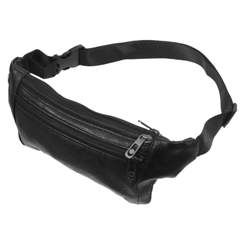 Veemoon Stylische Schwarze Hüfttasche Für Herren Tragbare Crossbody Bauchtasche Mit Verstellbarem Tragegurt Und Kopfhöreranschluss Für Sport Reisen Und Outdoor-aktivitäten von Veemoon