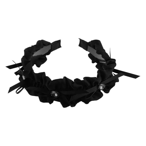Veemoon Schwarzes Breites Haarband mit Spitze Schleife und Funkelnden Strasssteinen Eleganter Haarschmuck Damen für Hochzeit Party und Alltag Komfortabel und Formstabil Veemoon Schwarzes Breites Haarband mit Spitze Schleife und Funkelnden Strasssteinen Eleganter Haarschmuck Damen für Hochzeit Party und Alltag Komfortabel und Formstabil von Veemoon
